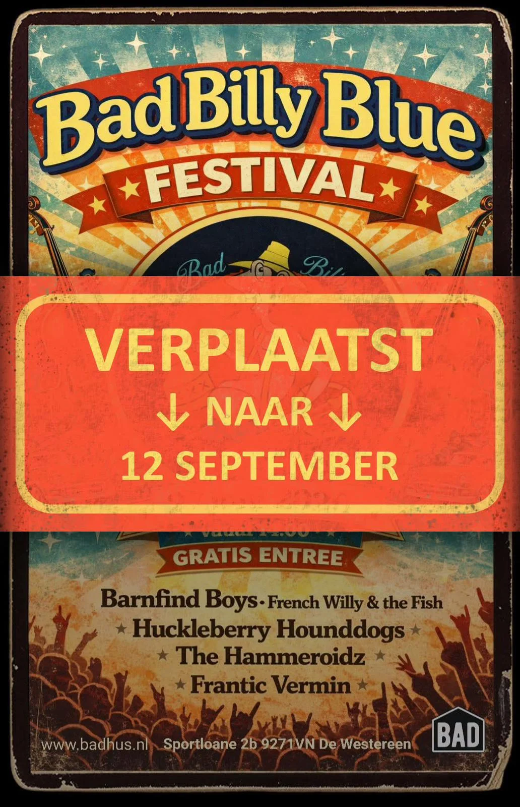 Verplaatst: Bad Billy Blue Festival 2026
